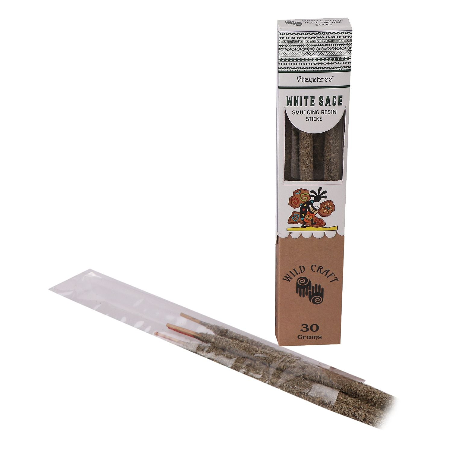 Varillas de resina para difuminar salvia blanca dorada 30g (6 unidades)
