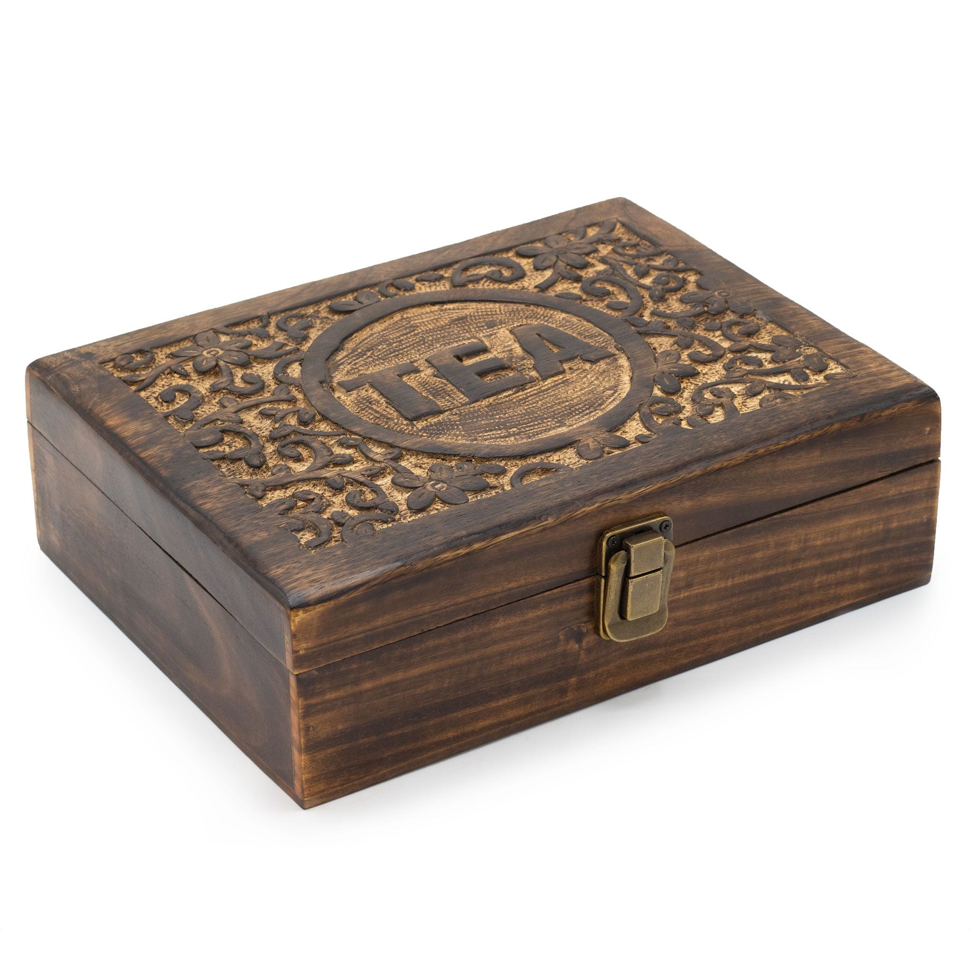 Caja de Té de Madera Natural y Vintage– Organizador para Infusiones ( 12 modelos diferentes )