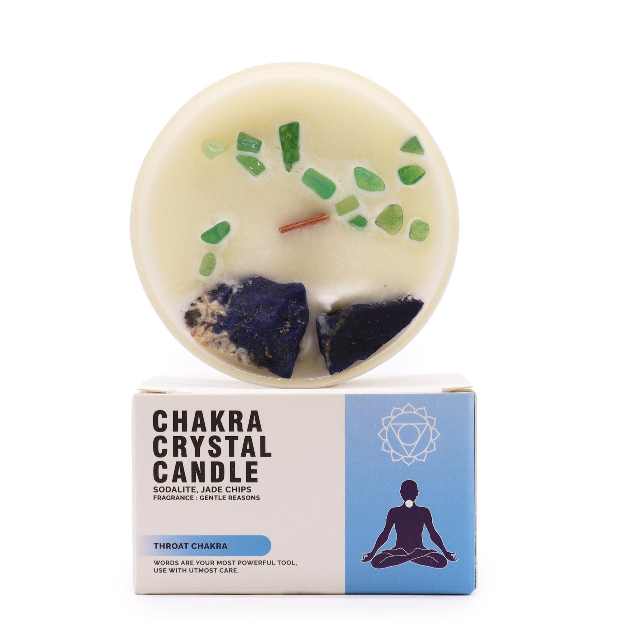Vela de Chakra con Cristales Naturales ( 8 modelos )