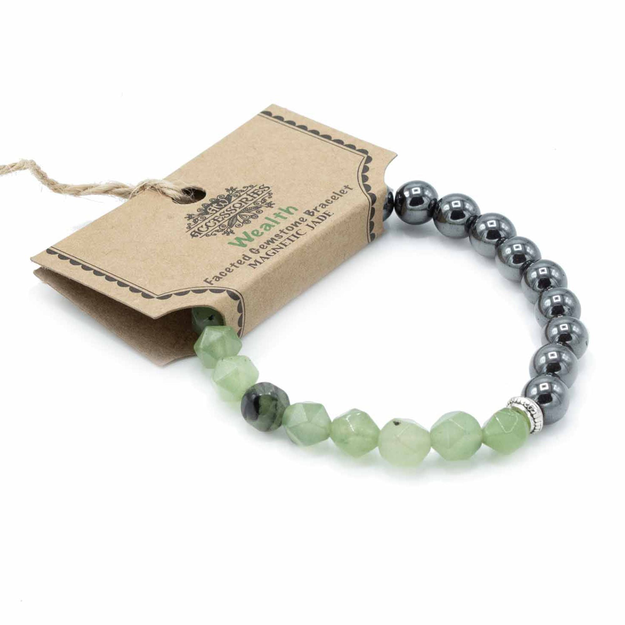 Pulsera de Piedras Naturales Facetadas – Ajuste Elástico ( 12 modelos )
