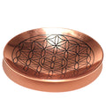 Plato de cobre para ofrendas - Flor de la Vida