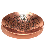 Plato de cobre para ofrendas - Flor de la Vida