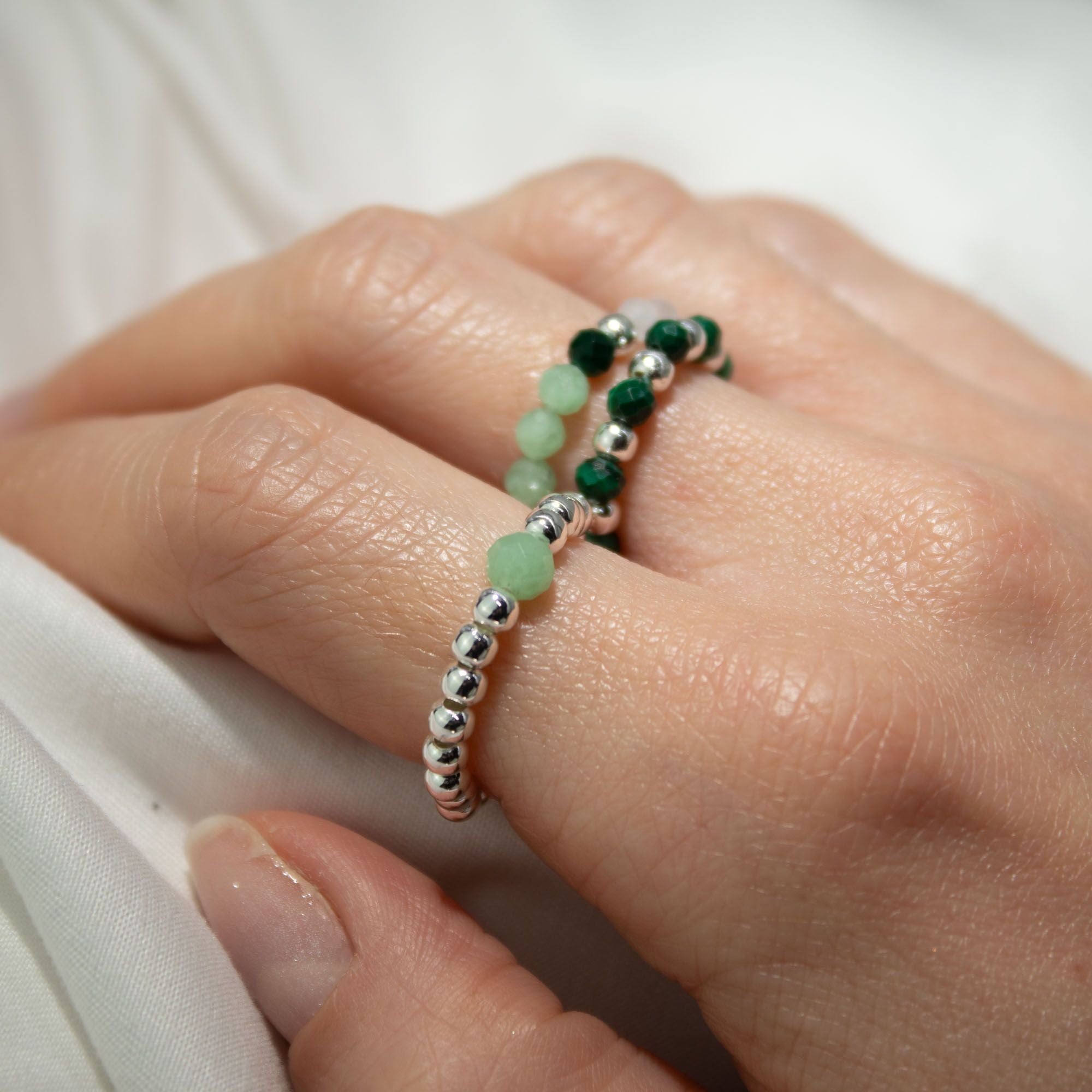 Conjunto de 3 Anillos con Gemas Ninfa ( 7 modelos )