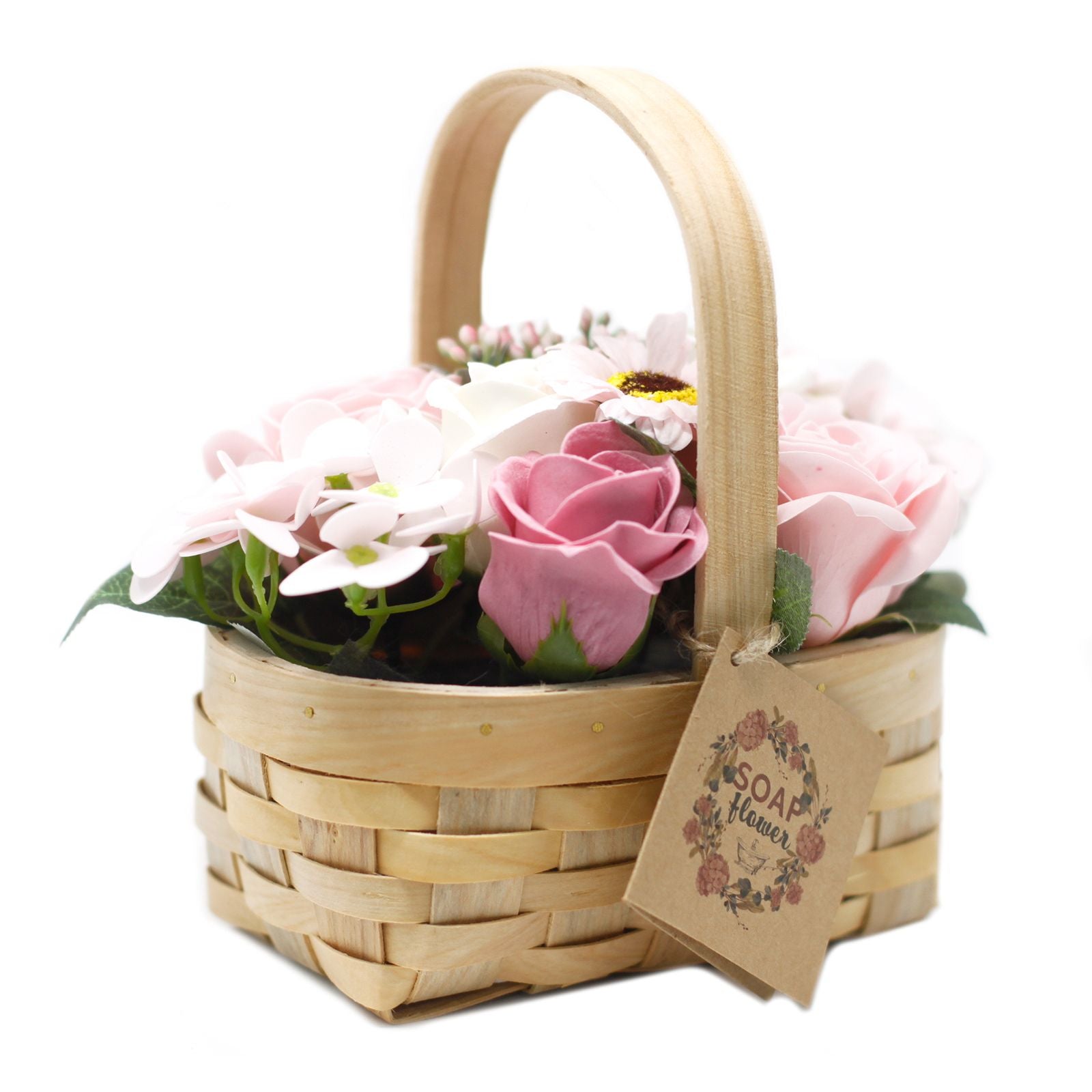 Ramo de Flores de Jabón en Cesta/Canasta de Mimbre ( 8 modelos )