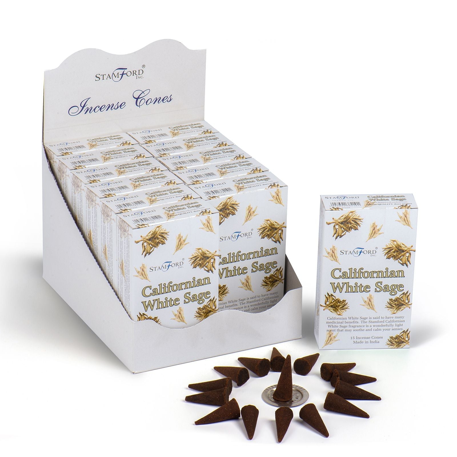 Conos de Incienso Stamford Premium (Pack con Base) ( 27 variantes )