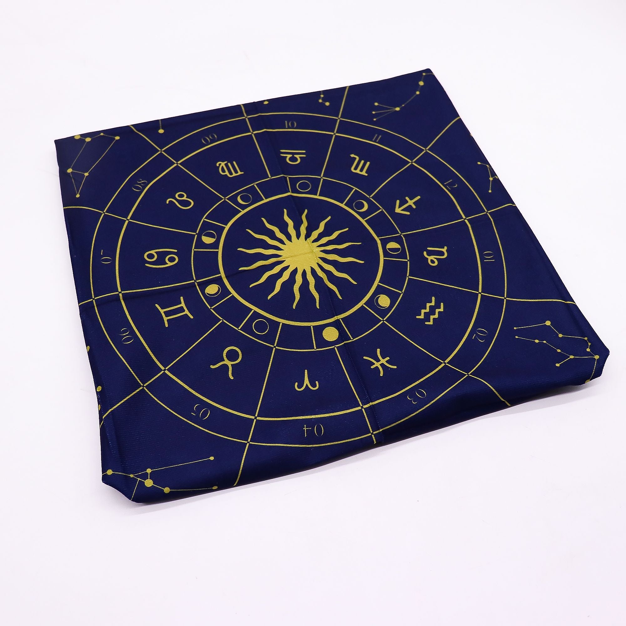 Paño para lectura de Tarot - Zodiaco ( 75x75 cm )