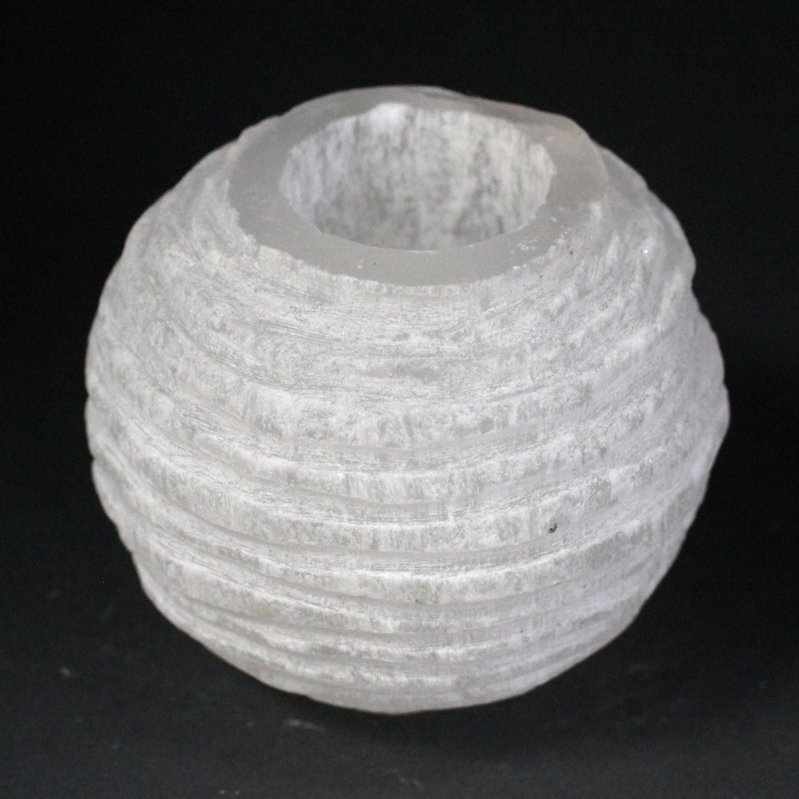 Candelero de Selenita Natural – Porta Velas de Energía y Luz ( 8 modelos diferentes )