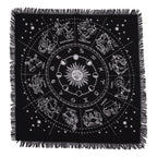Mantel de altar esotérico con flecos - Horóscopo