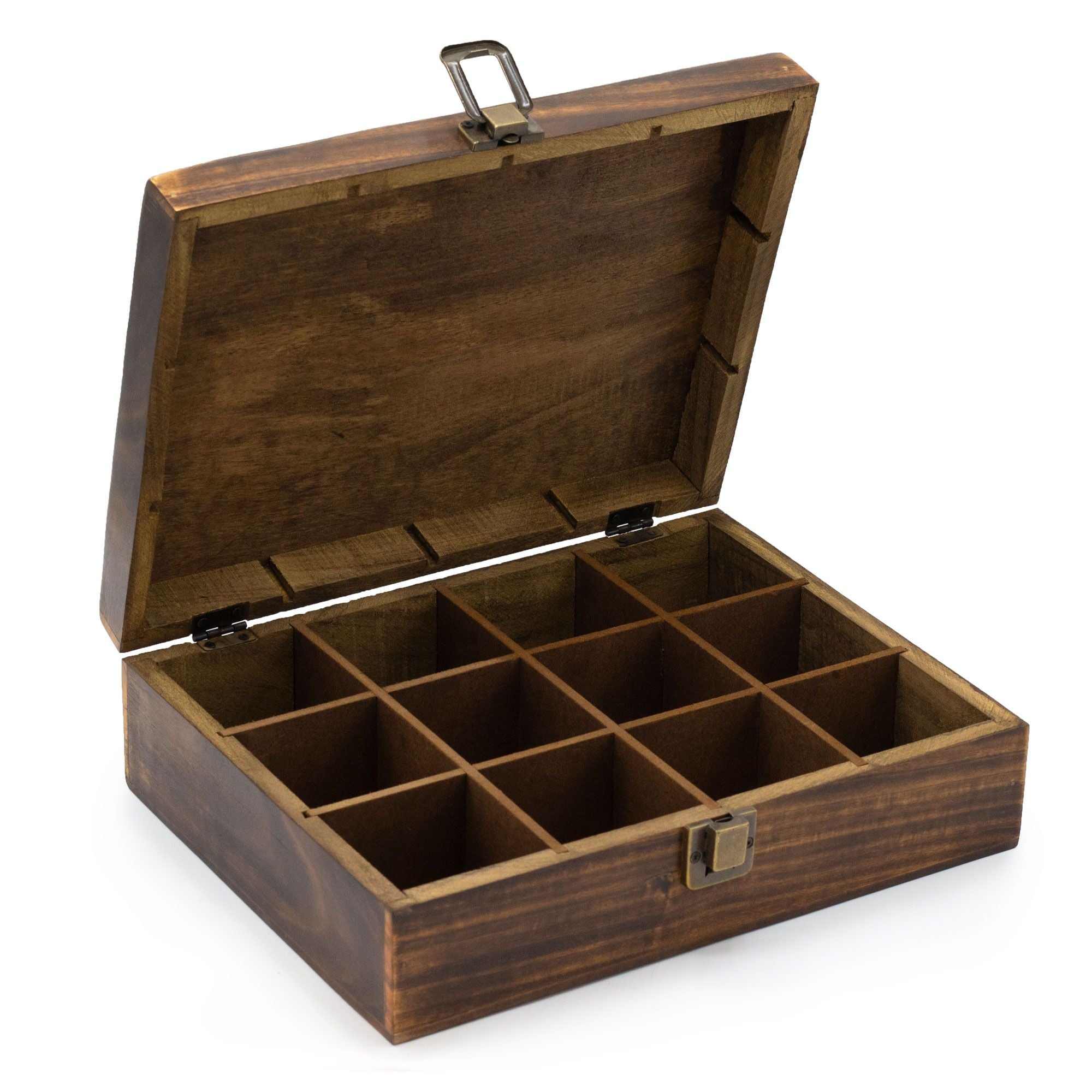 Caja de Té de Madera Natural y Vintage– Organizador para Infusiones ( 12 modelos diferentes )