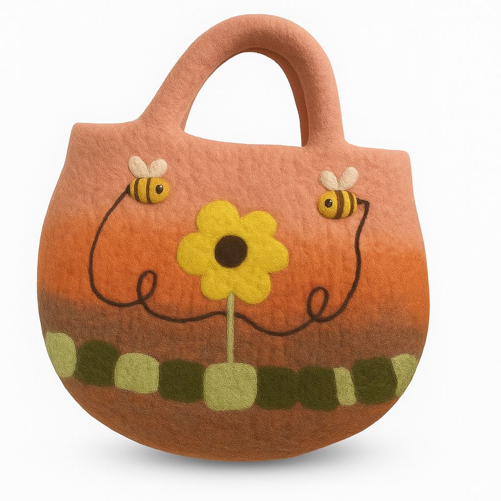 Bolsos y Estuches (15cm-12cm) de Fieltro Natural ( 20 modelos )