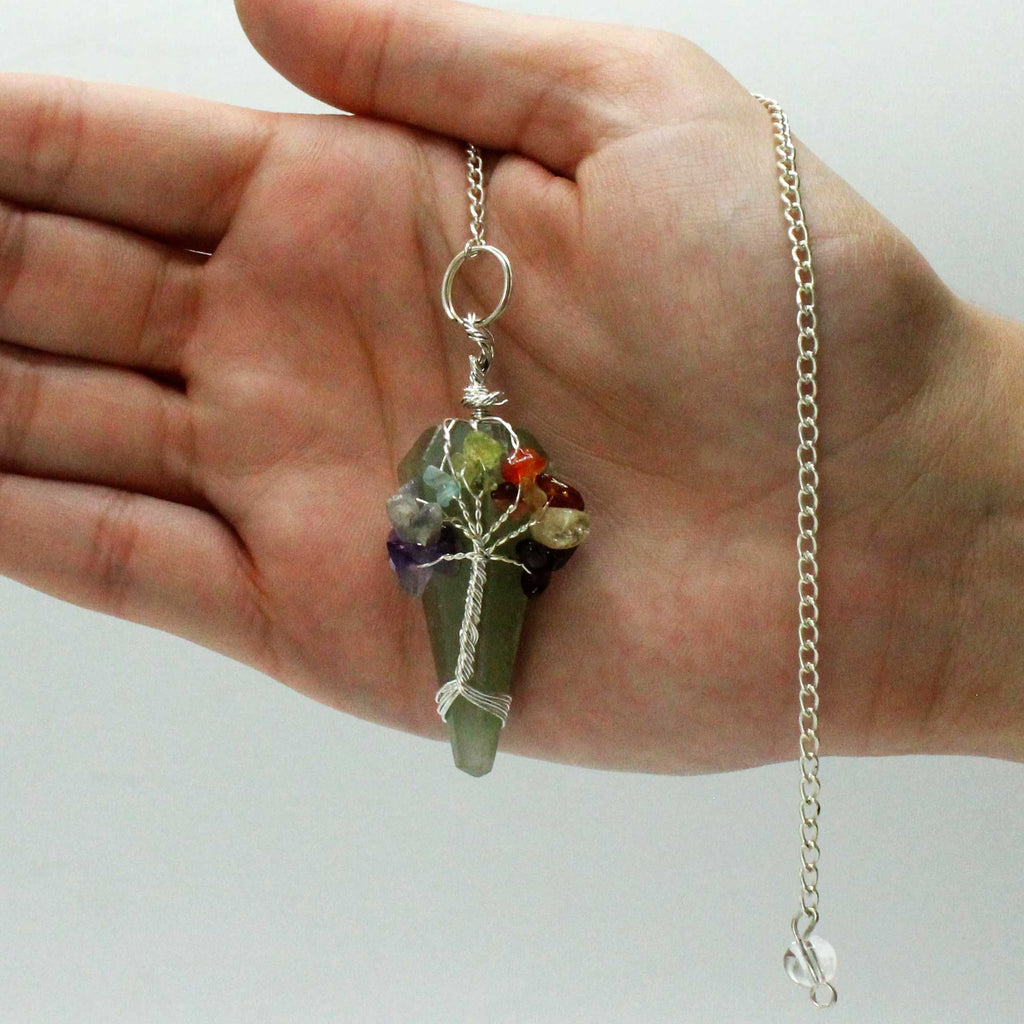 Péndulo de Piedras Preciosas con Cadena ( 16 modelos )