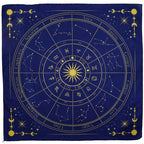Paño para lectura de Tarot - Zodiaco ( 75x75 cm )