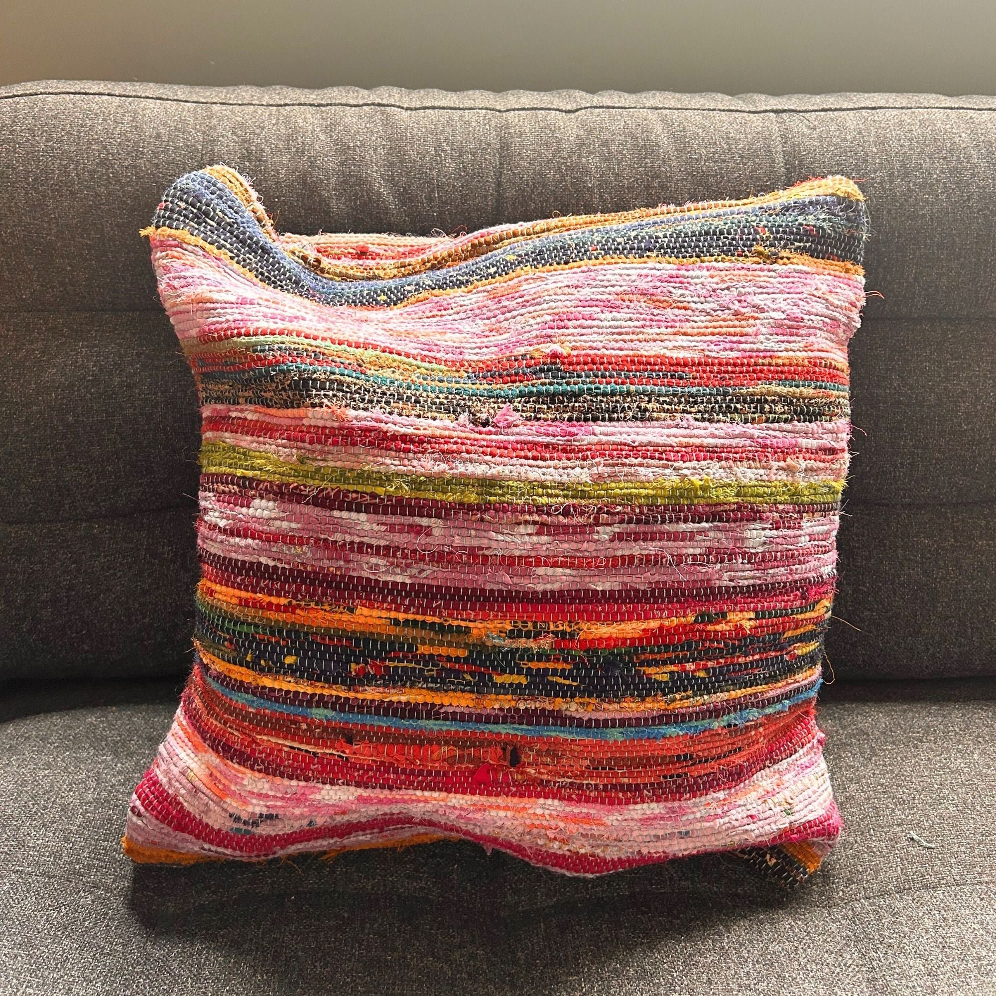 Funda para Cojín de Tapete Reciclado - 40x40cm