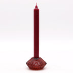 Portavelas reversible con diseño de flor para cena / vela de té - Rojo vampiro