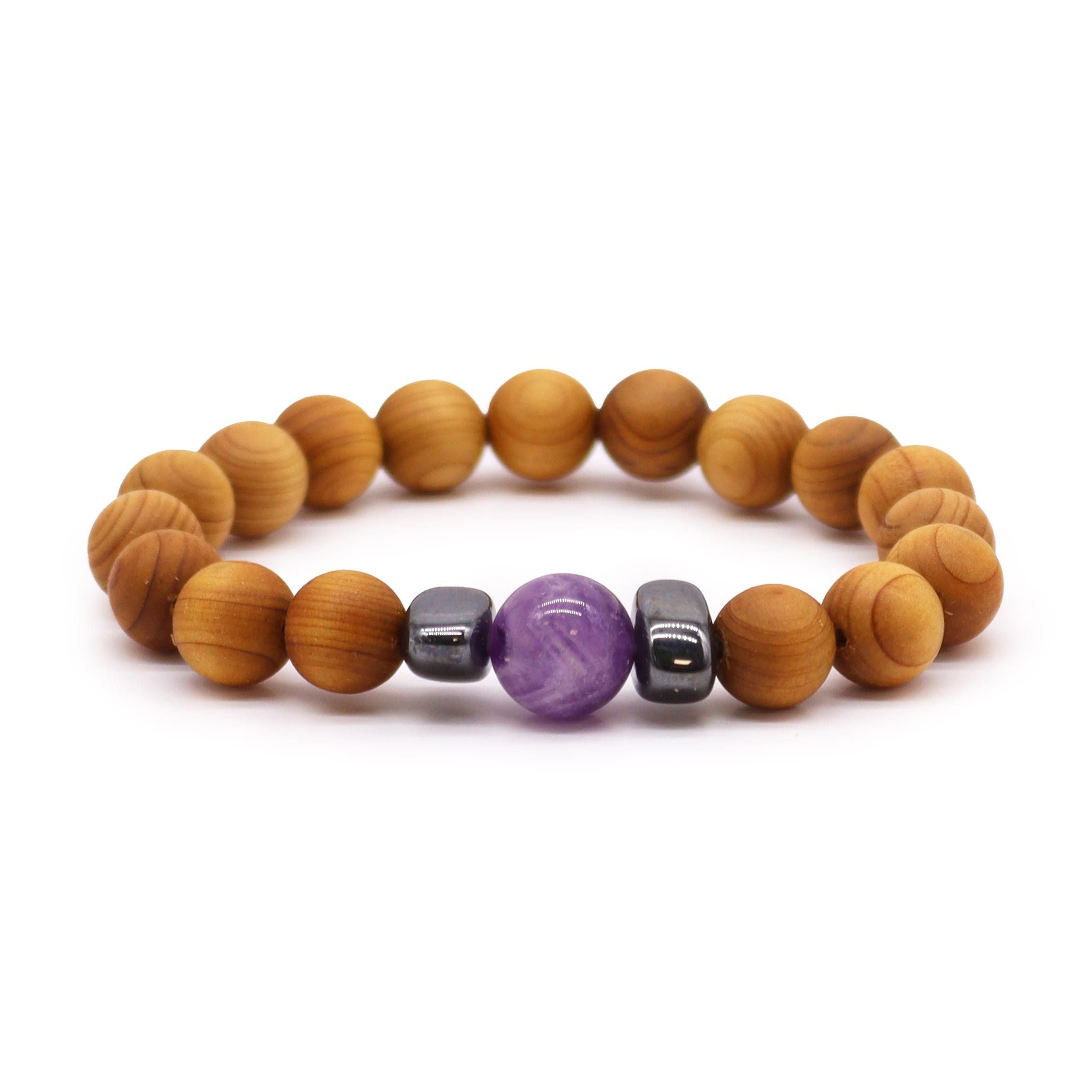 Pulsera de Cedro y Piedras- Chakras ( 8 modelos )