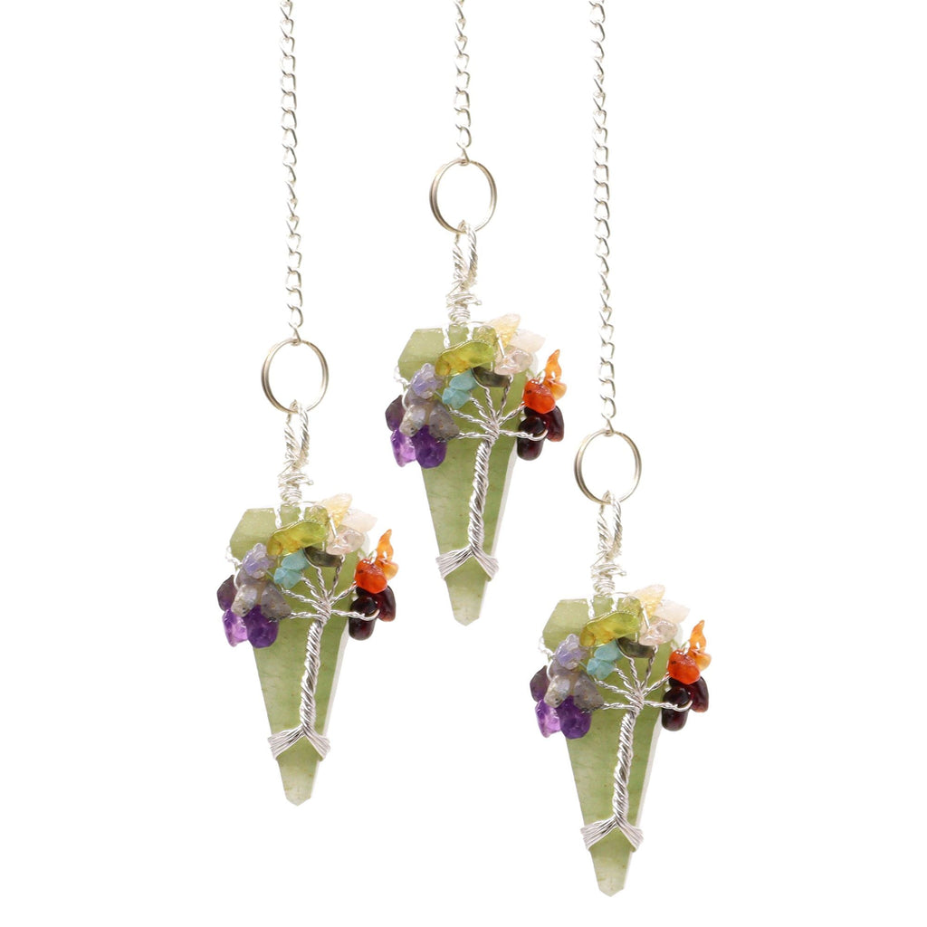 Péndulo de Piedras Preciosas con Cadena ( 16 modelos )