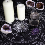 Mantel de Altar Esotérico con Flecos (50x50 cm)( 6 modelos )