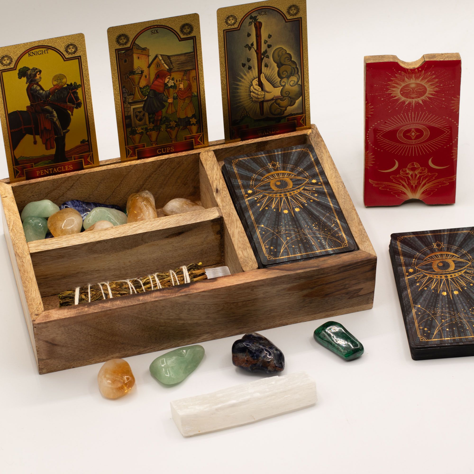 Caja de Tarot de Madera con Compartimentos ( 12 fabulosos modelos diferentes )