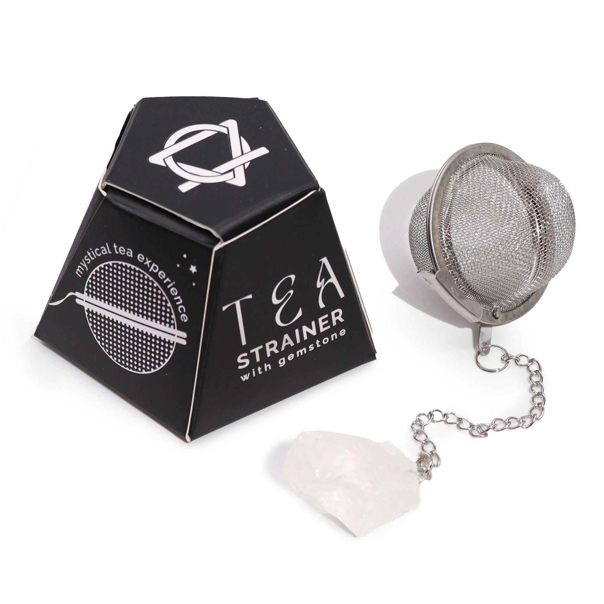 Infusor de Té con Piedra Preciosa Natural y Cadena ( 12 modelos diferentes )