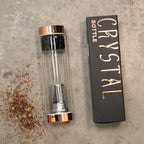 Botella de cristal para te  - oro rosa - Jasper rojo