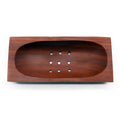 Jabonera clásica de caoba - Rectangular