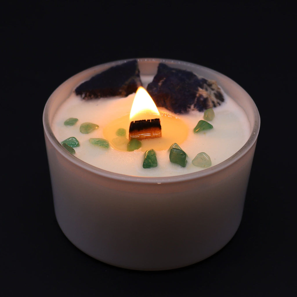 Vela de Chakra con Cristales Naturales ( 8 modelos )