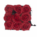 Caja de Regalo - Flor de Jabón  9 Rosas rojo - cuadrado