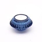 Portavelas reversible con diseño de flor para cena / vela de té - Azul