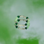 Conjunto de anillos con gema de espíritu ninfa - Espíritu del Bosque