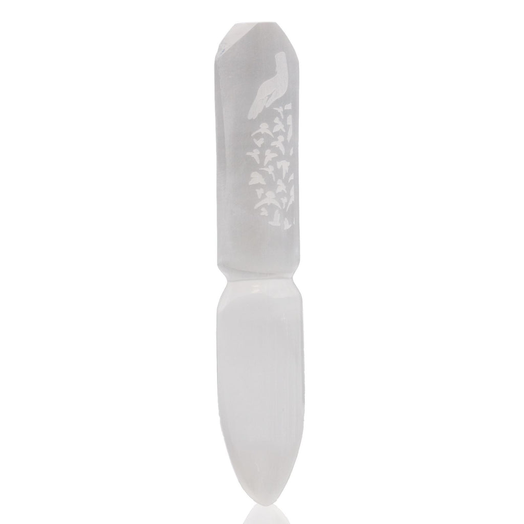 Cuchillo Ritual de Selenita Natural ( 4 modelos diferentes )