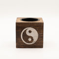 Quemador de aceite de madera de mango cuadrado - Yin Yang 1