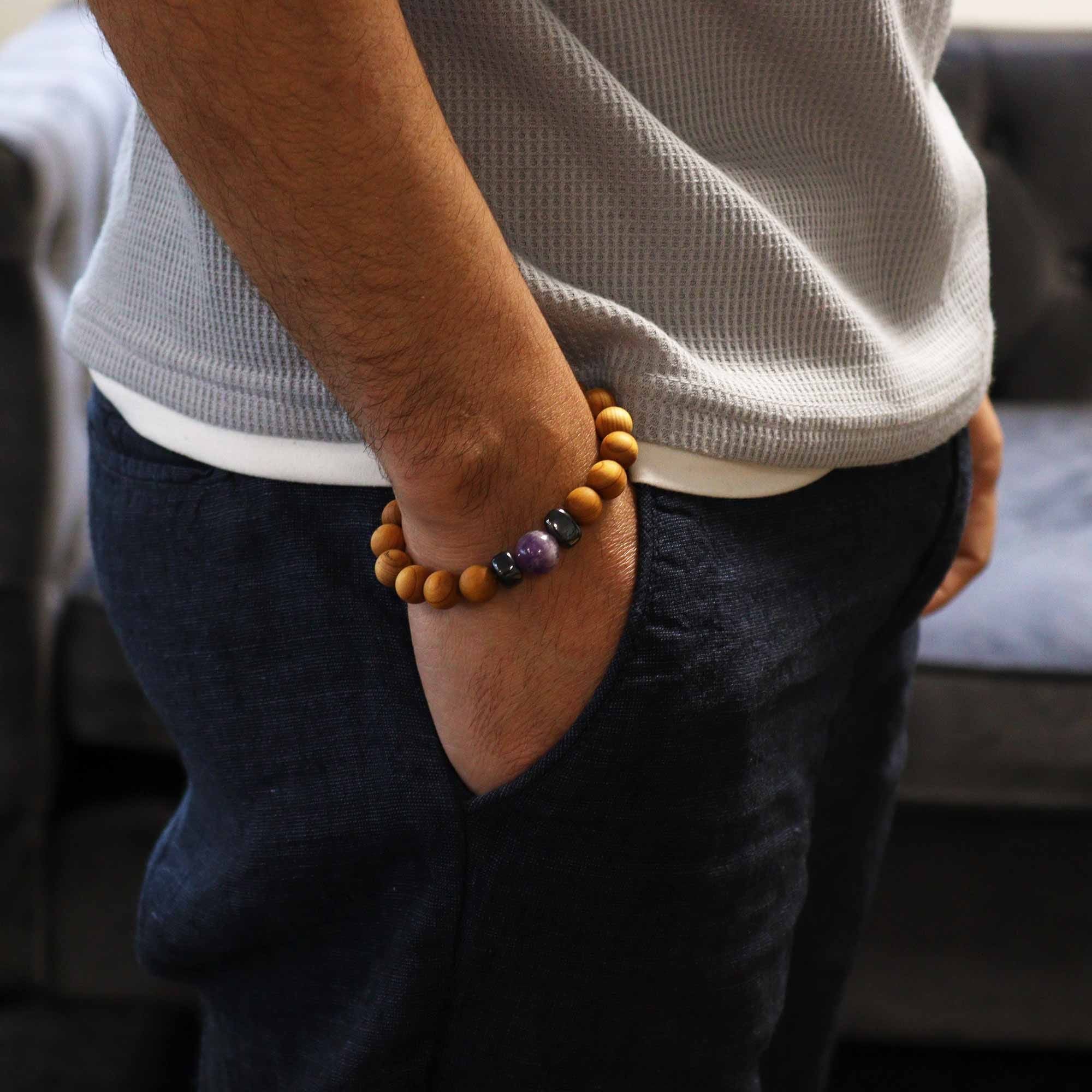 Pulsera de Cedro y Piedras- Chakras ( 8 modelos )