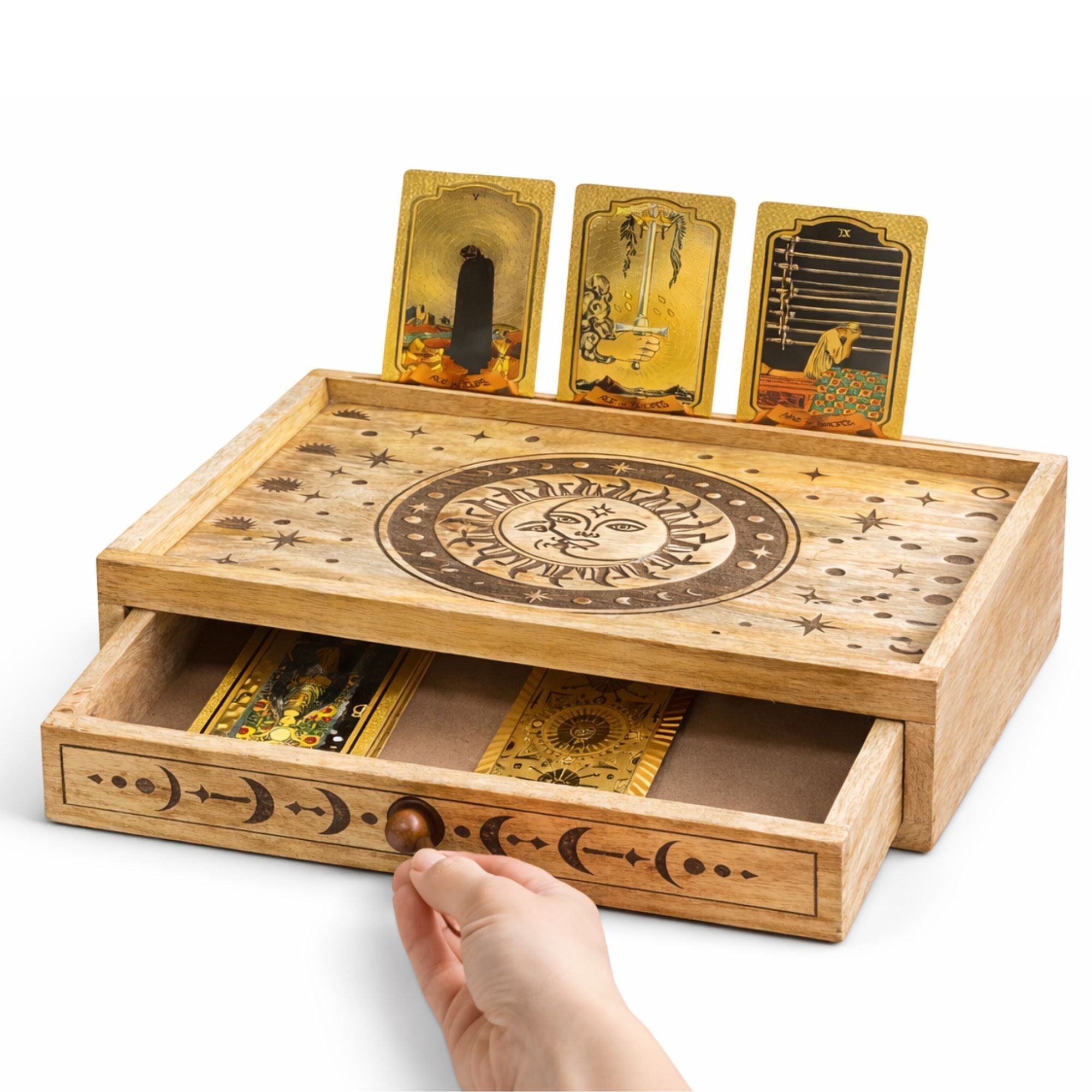 Caja de Tarot de Madera con Compartimentos ( 12 fabulosos modelos diferentes )