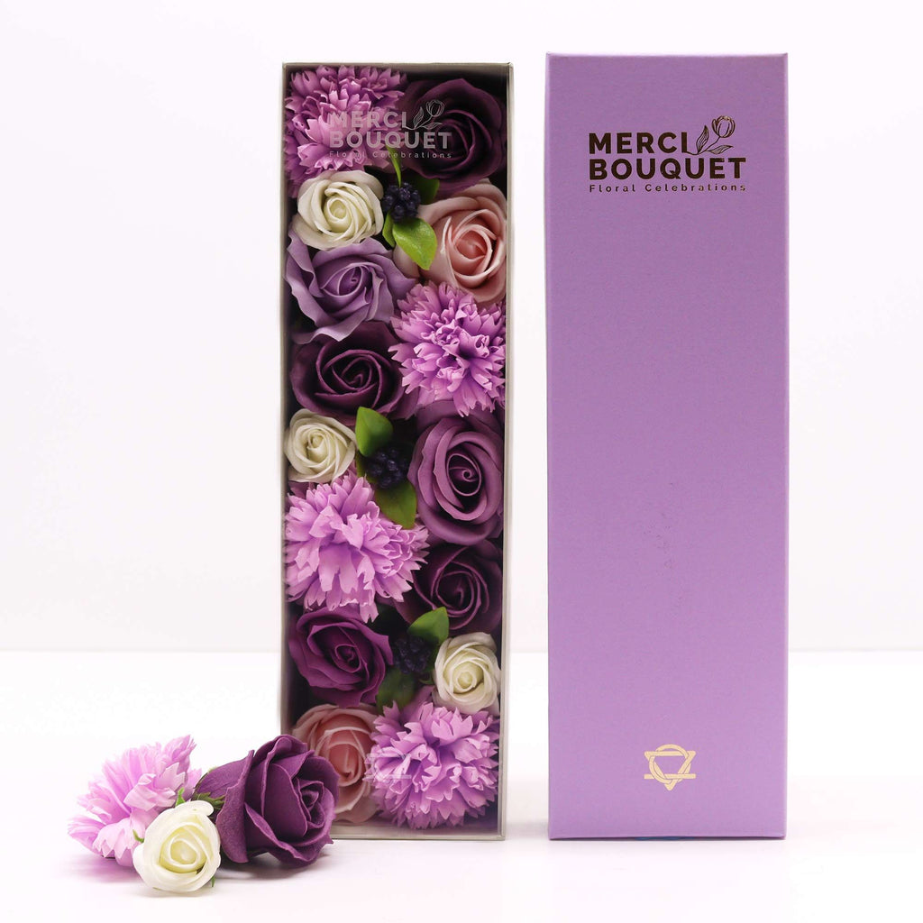 Caja Larga - Rosa Lavanda y Clavel