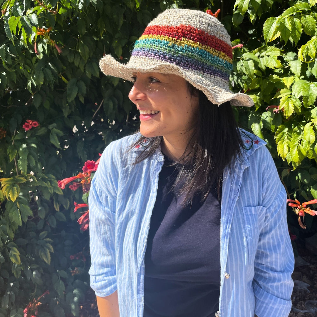 Sombrero de Festival Boho de Cáñamo y Algodón ( 6 modelos )