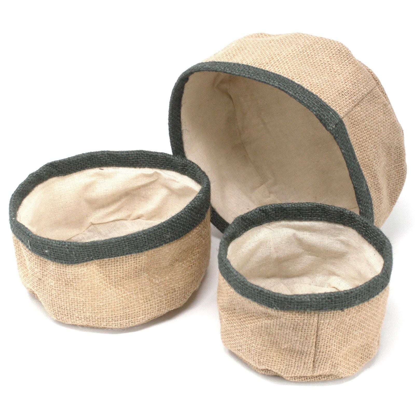 Cestas Naturales de Yute y Algodón ( 10 variantes )