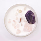 Vela de Chakra con Cristales Naturales ( 8 modelos )