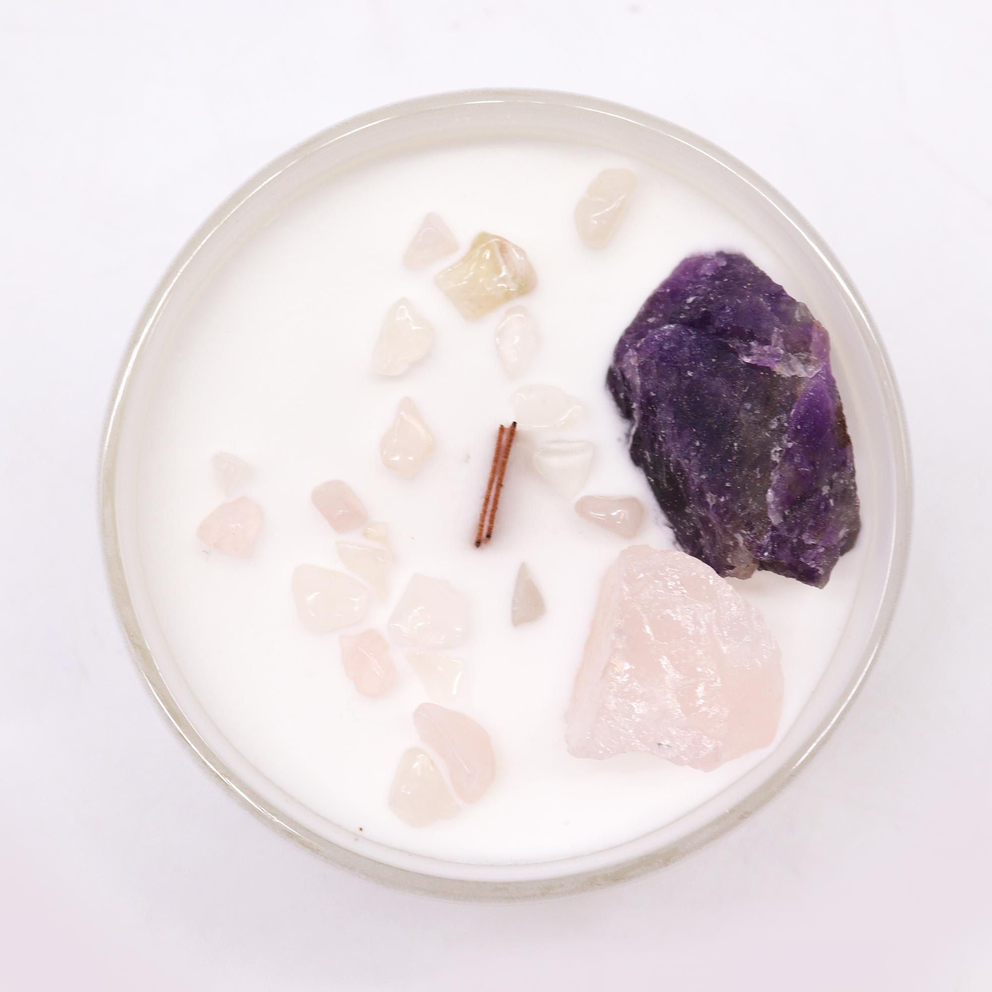 Vela de Chakra con Cristales Naturales ( 8 modelos )