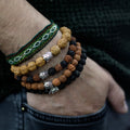 Surtido de brazaletes Rudraksha Buddah