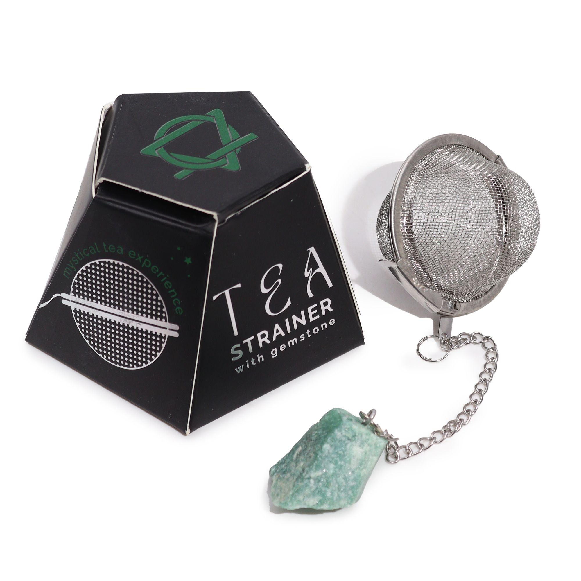 Infusor de Té con Piedra Preciosa Natural y Cadena ( 12 modelos diferentes )