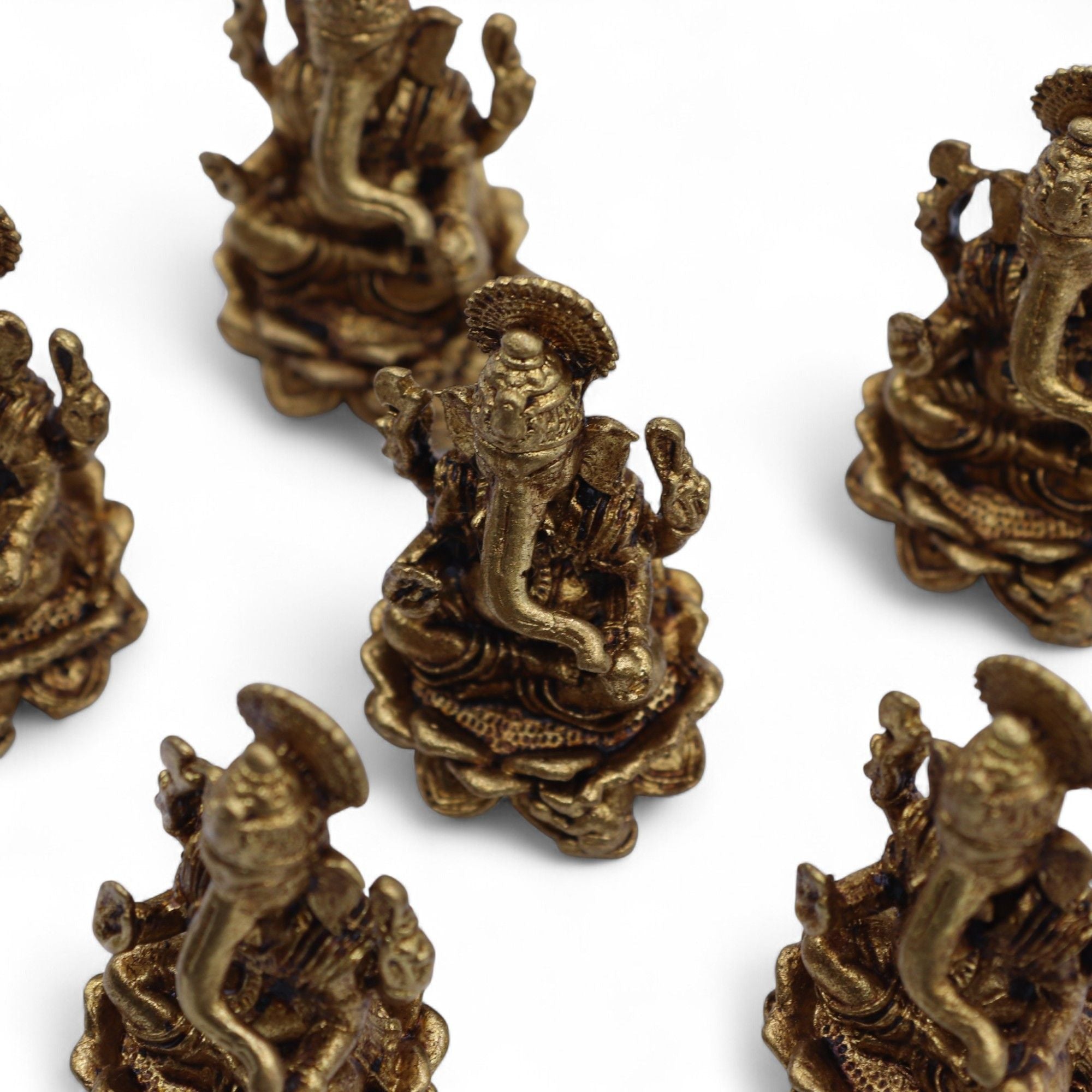Dioses en miniatura de latón - Ganesha (22 g)  - 37 mm