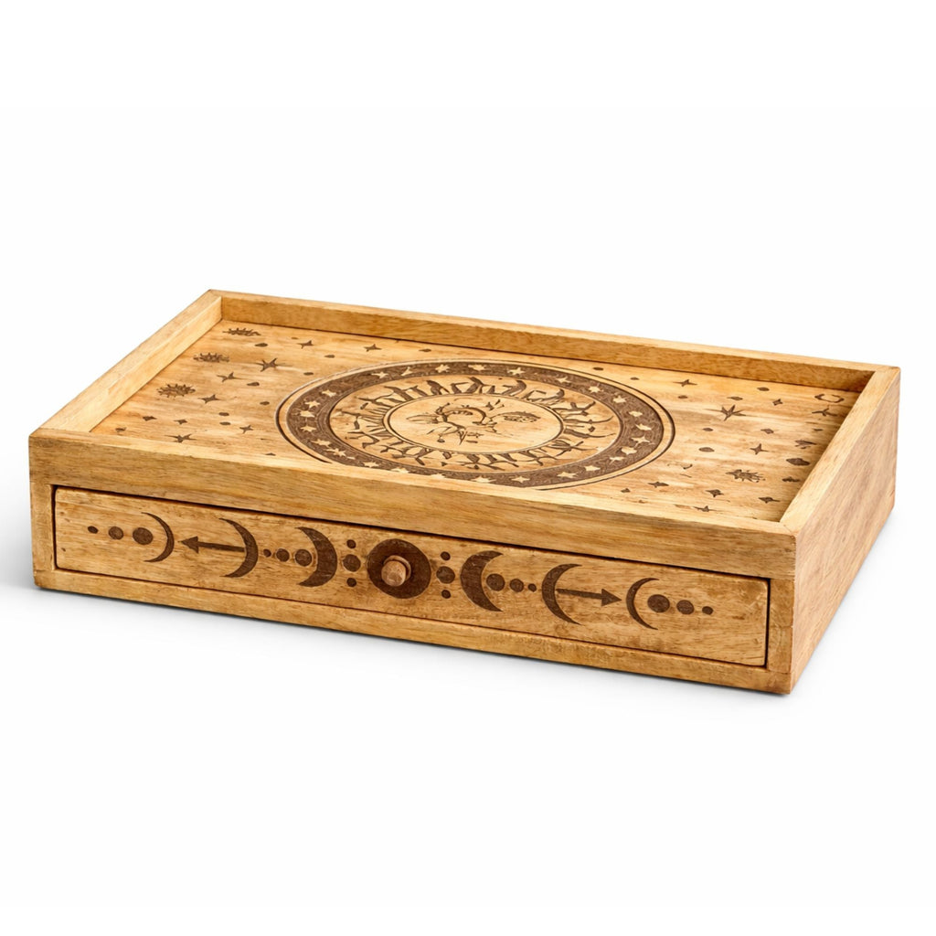 Caja de Tarot de Madera con Compartimentos ( 12 fabulosos modelos diferentes )