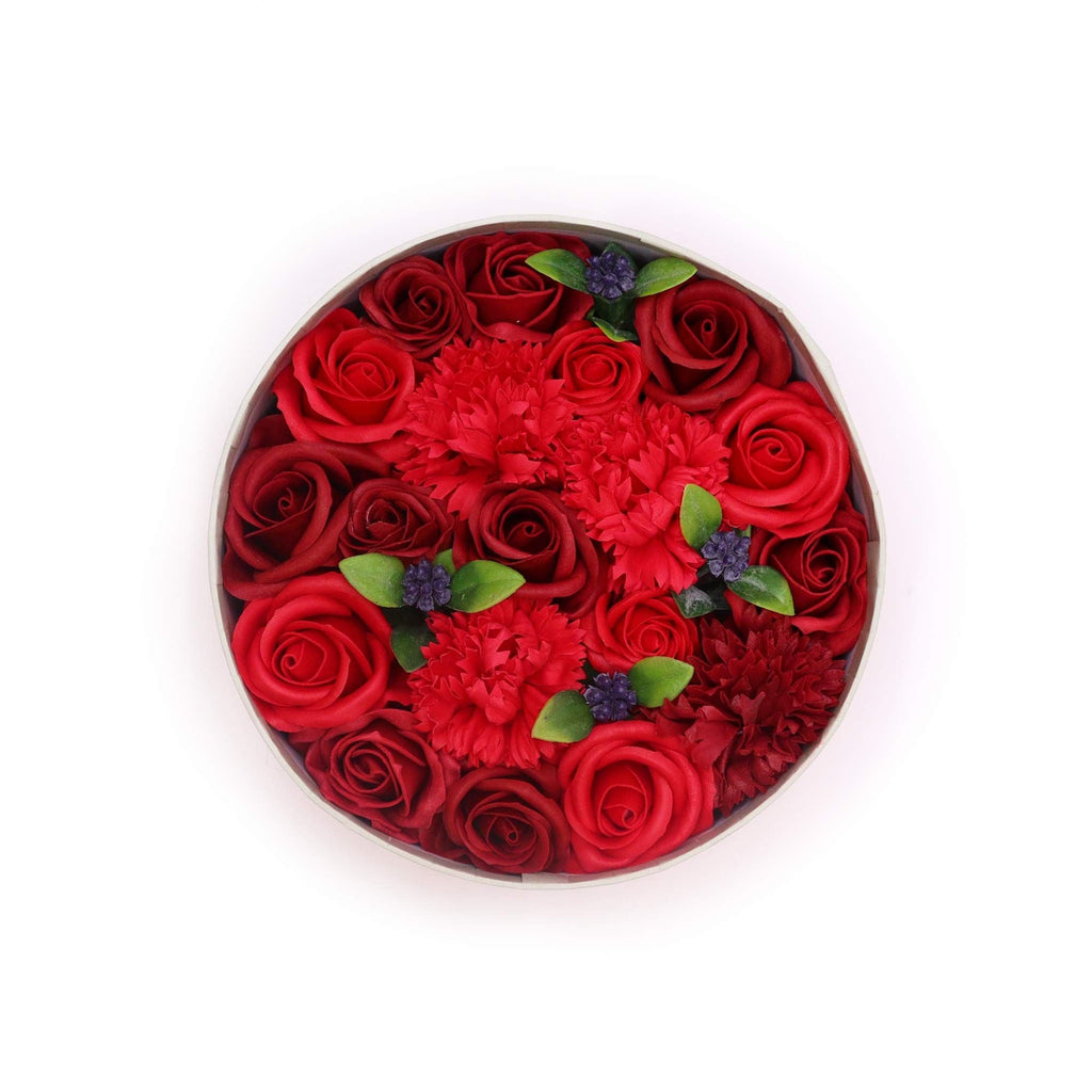 Flores de Jabón Celebraciones y Festejos -  Caja Redonda ( 6 modelos diferentes )