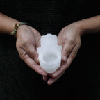 Candelero de Selenita Natural – Porta Velas de Energía y Luz ( 8 modelos diferentes )