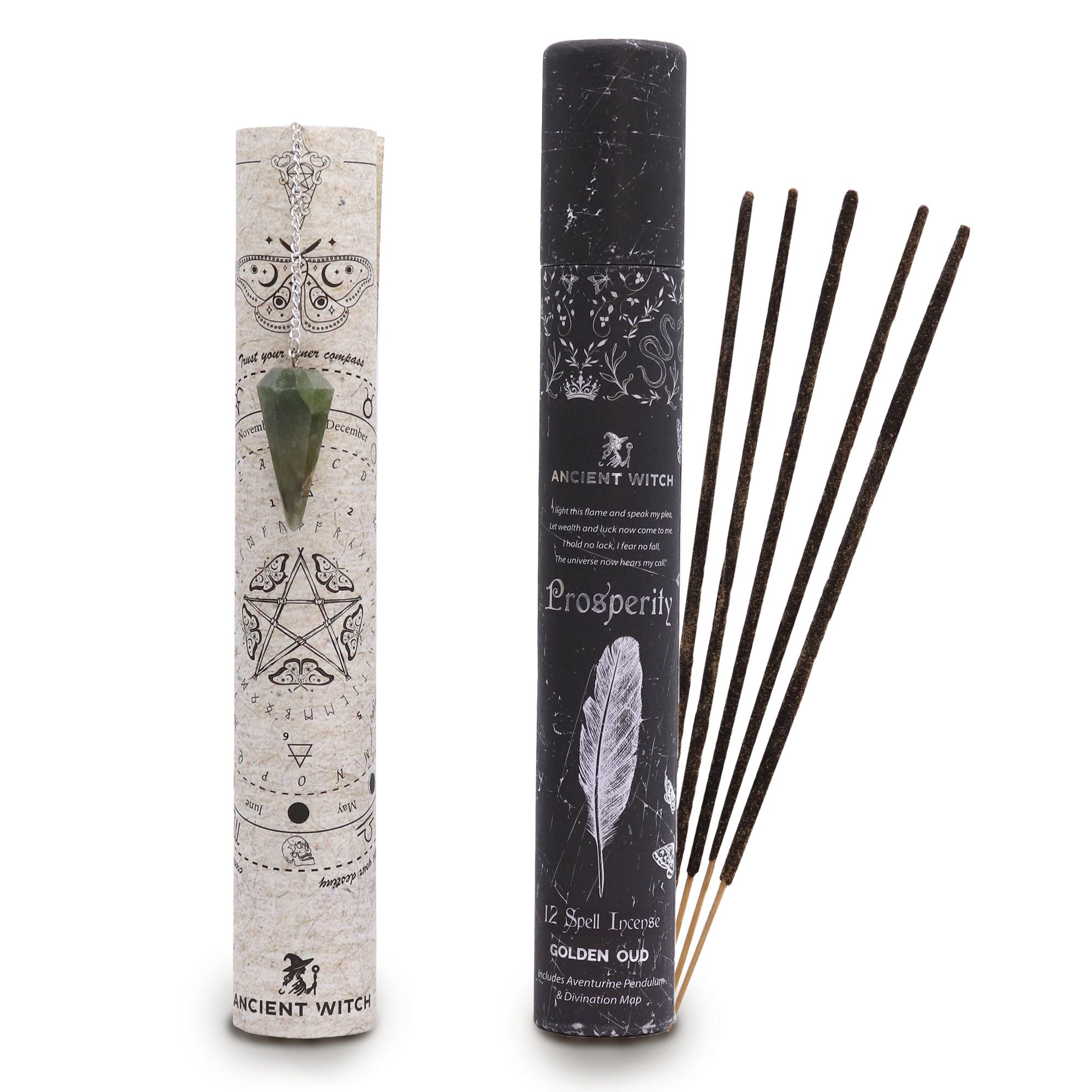 Incienso de Hechizo de Bruja Antigua + Péndulo ( 6 variantes )