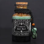 Poción Antiguo Hechizo de Baño de Bruja y amuleto de cristal de aventurina - prosperidad