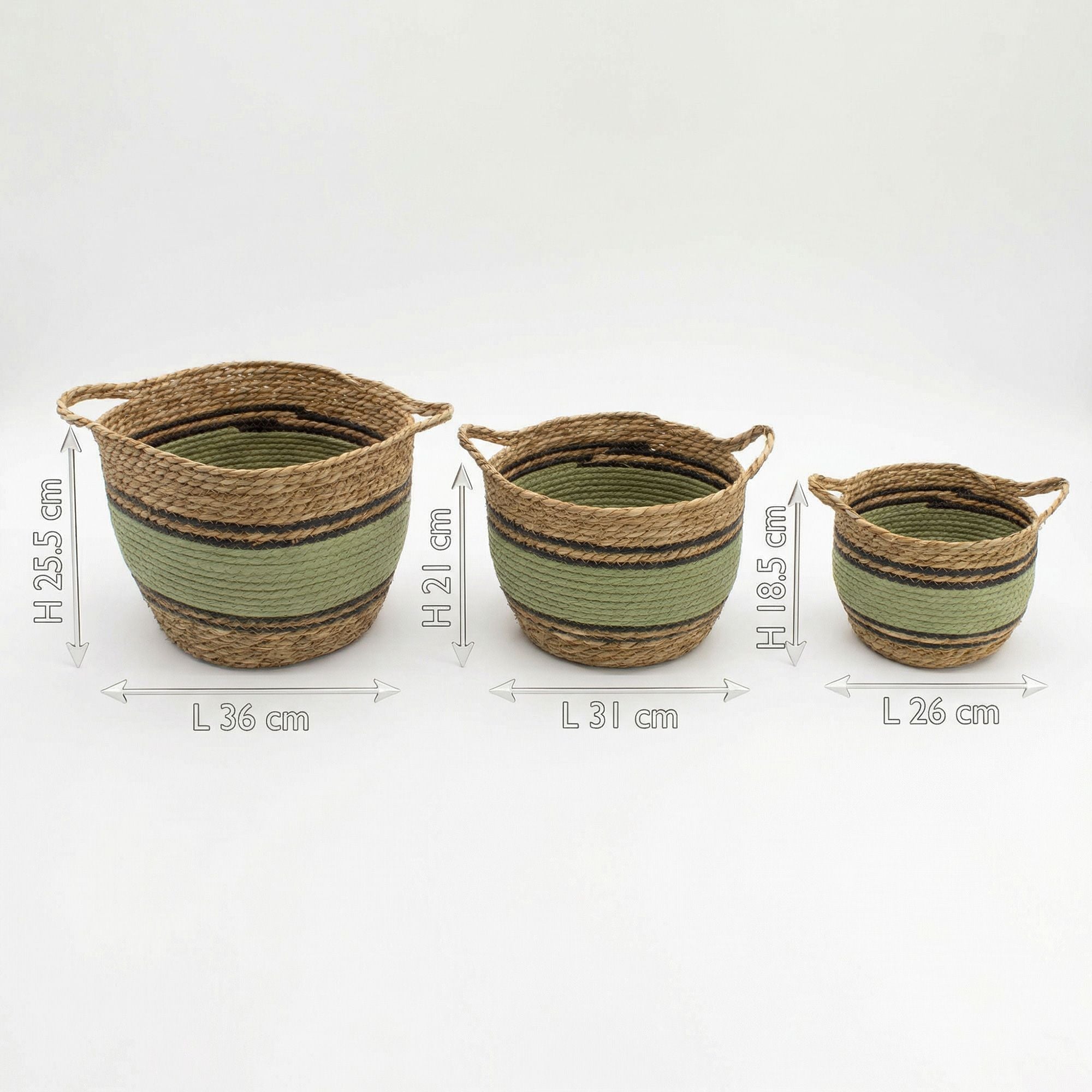 Cestas de Hoja de Plátano y Hierba Marina