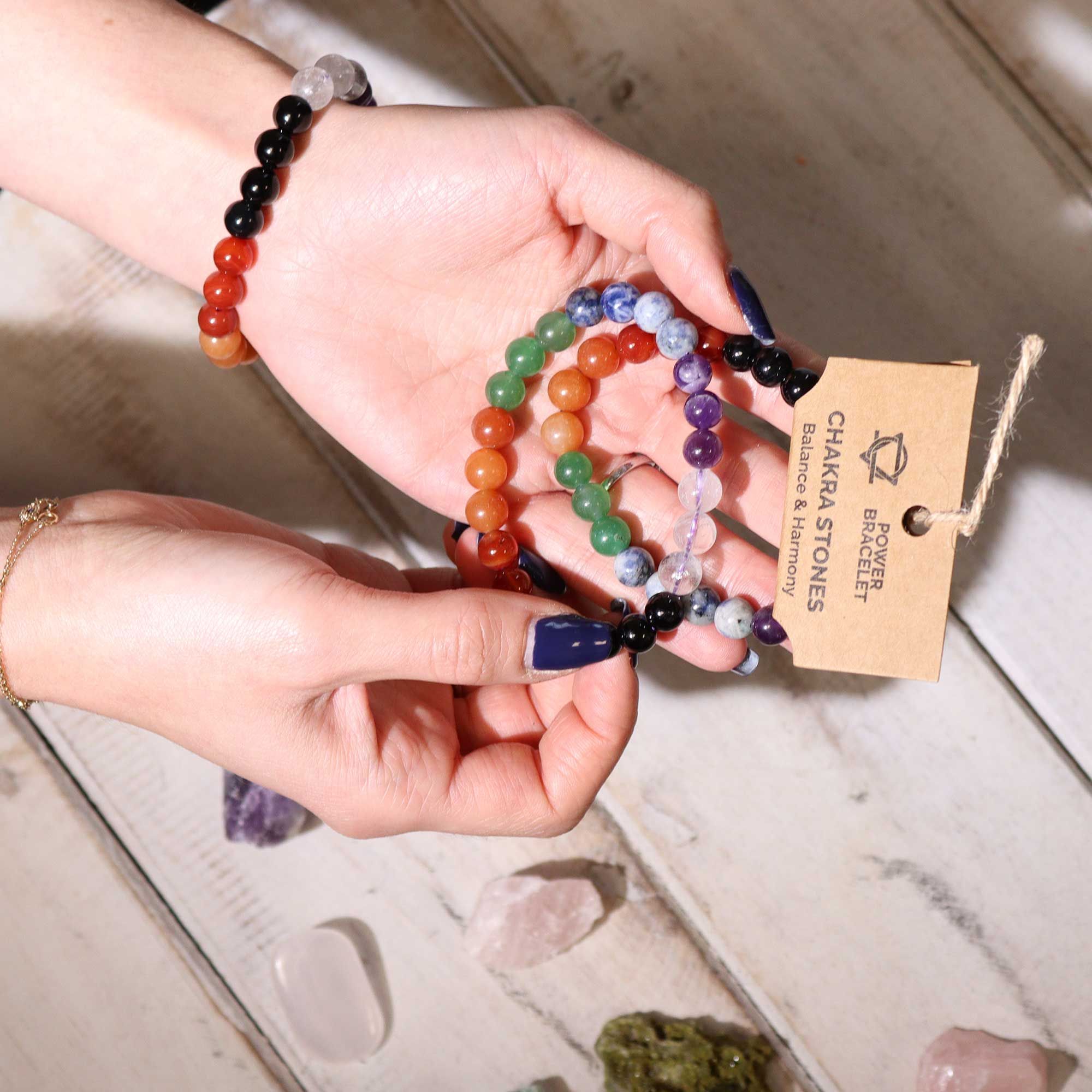 Pulseras de Poder - Piedras de los Chakras