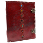 Libro Grande de Cuero de los 7 Chakras - 10x13"