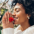 Anillos difusores de chiffón con fragancia – Rojo rosa
